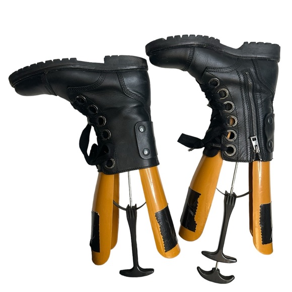 Zadig & Voltaire Joe Black Ankle Zip Combat Military Gothic Punk Boots Fit - Picture 14 of 16